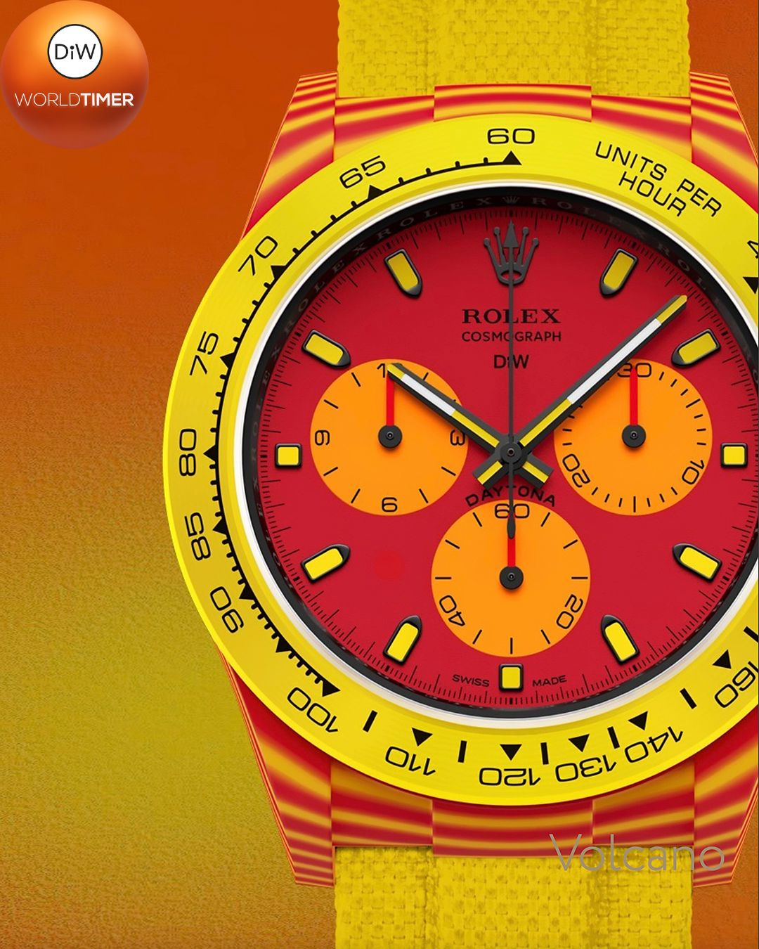 Buy CarboQuartz Rolex DiW Daytona VOLCANO Online | WORLDTIMER ...