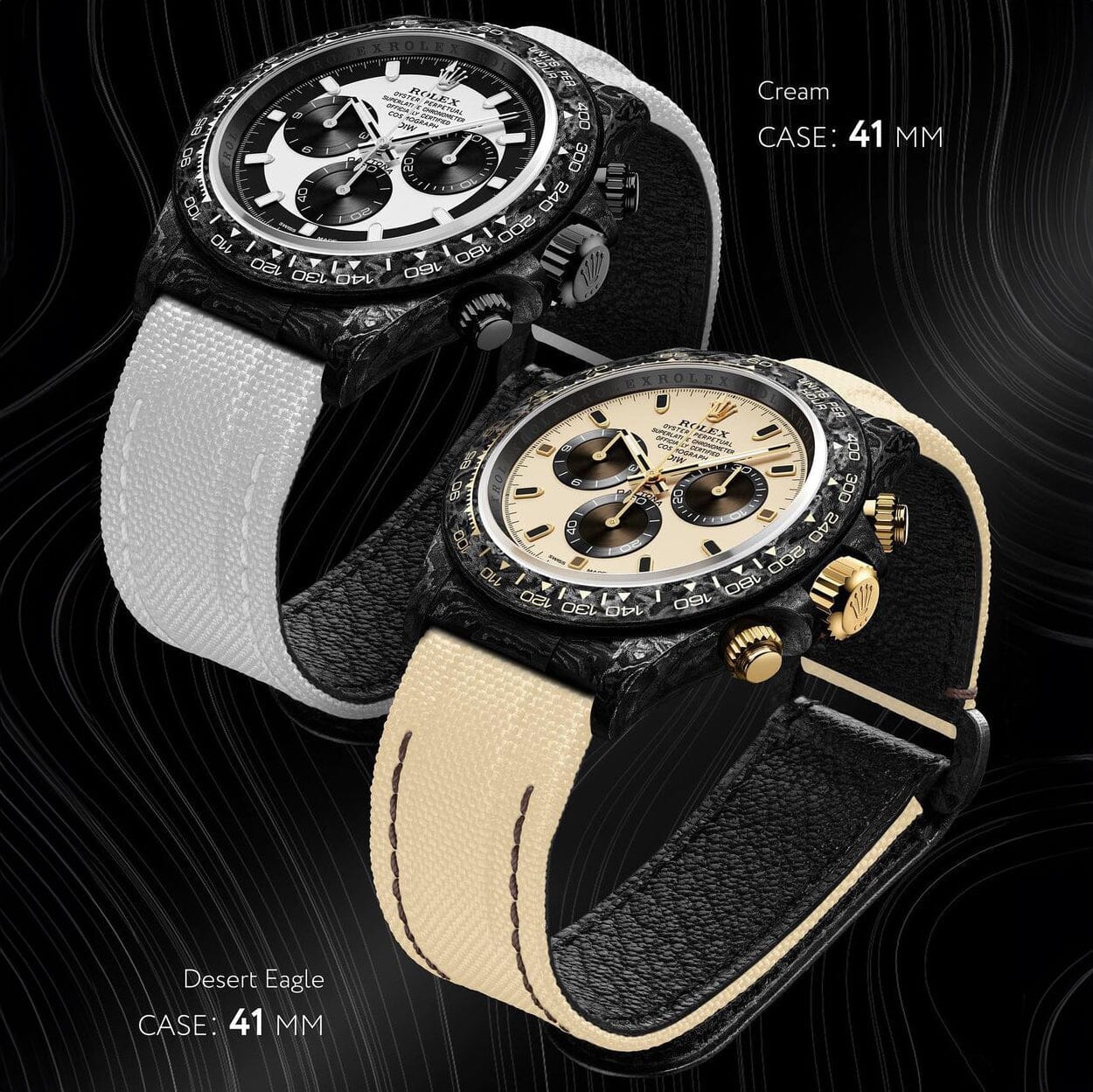 CREAM 41mm Rolex DiW Daytona DiW 首创 「41毫米劳力士迪通拿」，震撼表坛 | WORLDTIMER
