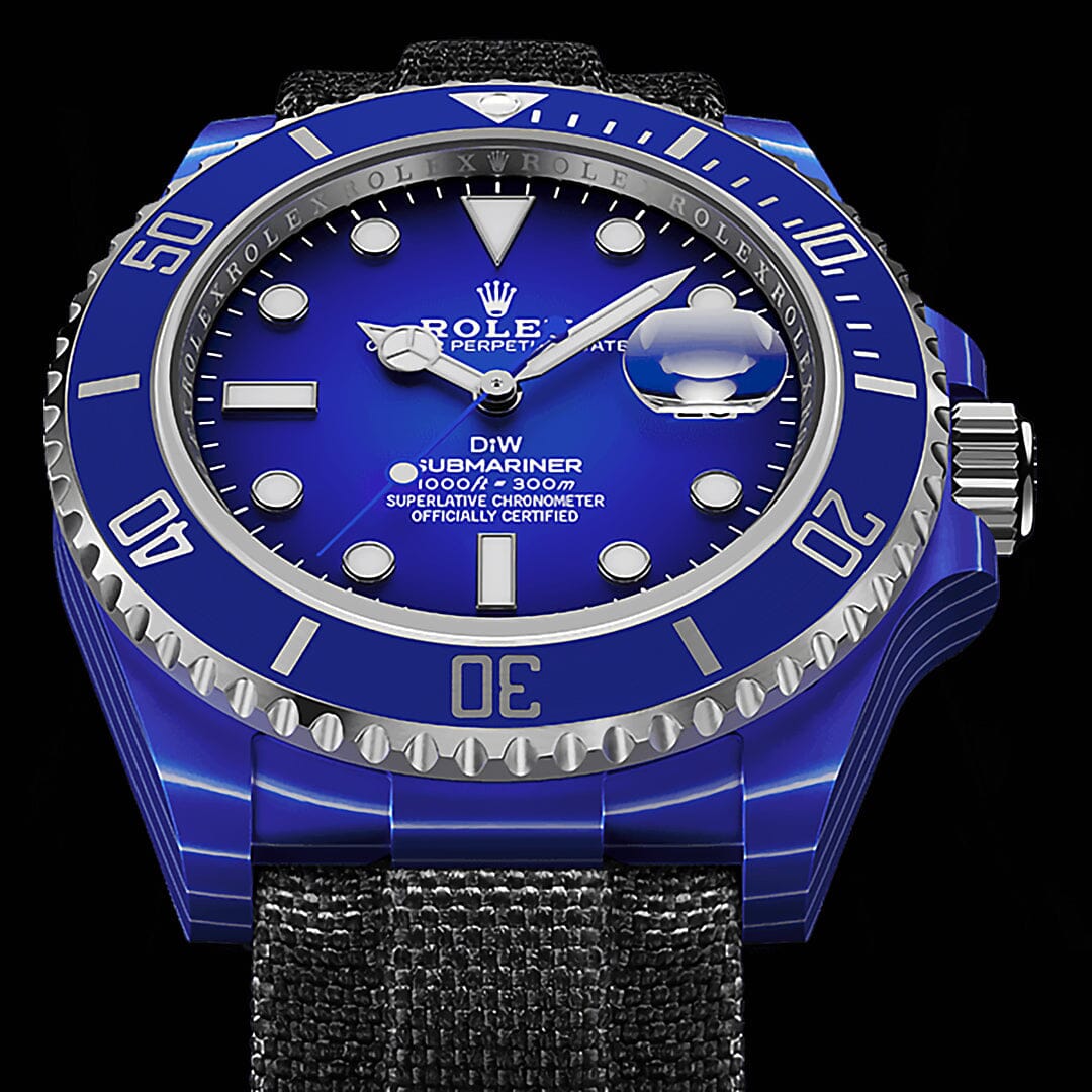 DEEP BLUE Rolex DiW Submariner CarboQuartz 石英纤维 劳力士DiW 蓝水鬼 | WORLDTIMER