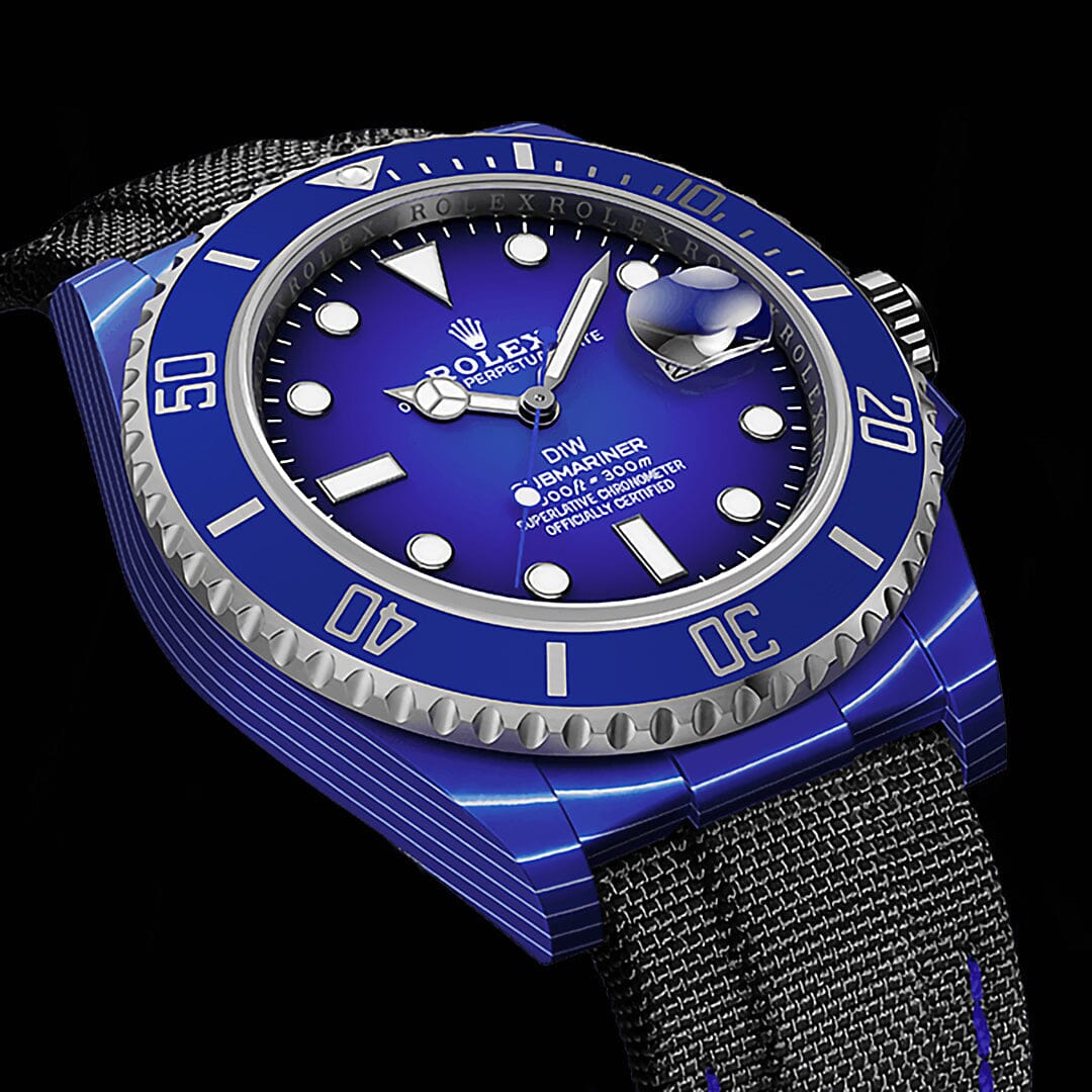 DEEP BLUE Rolex DiW Submariner CarboQuartz 石英纤维 劳力士DiW 蓝水鬼 | WORLDTIMER