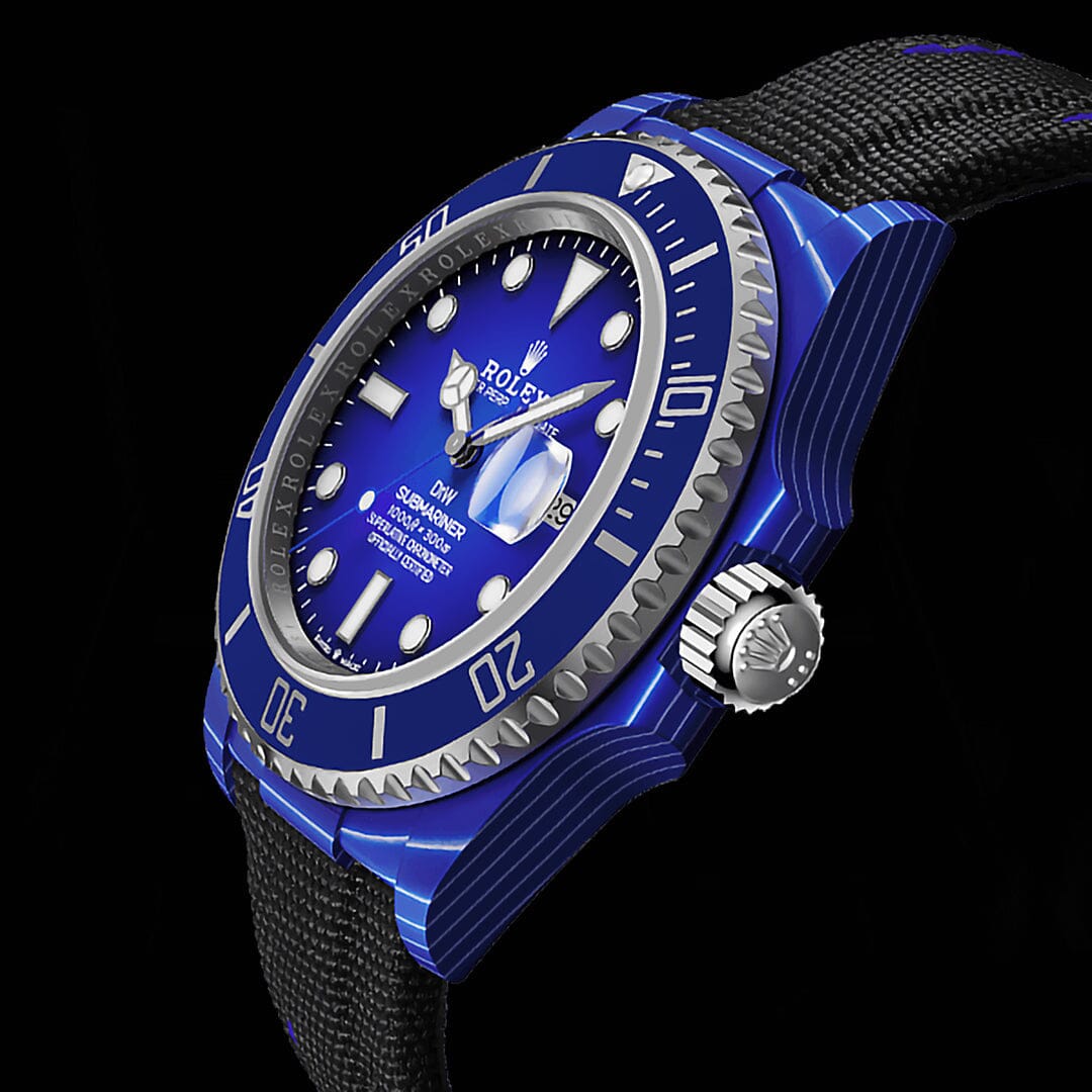 DEEP BLUE Rolex DiW Submariner CarboQuartz 石英纤维 劳力士DiW 蓝水鬼 | WORLDTIMER