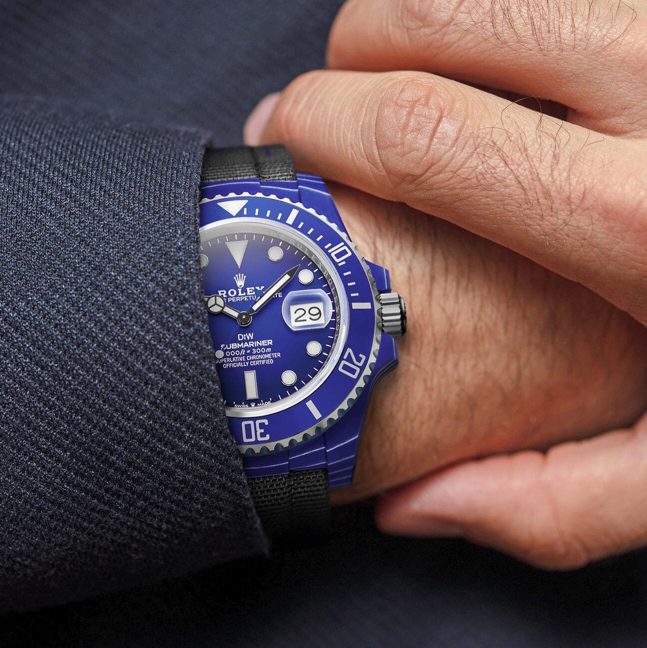 DEEP BLUE Rolex DiW Submariner CarboQuartz 石英纤维 劳力士DiW 蓝水鬼 | WORLDTIMER