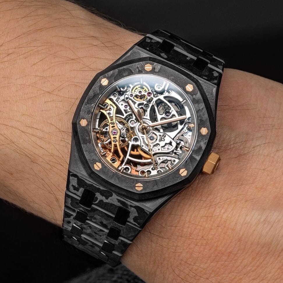 DiW "MHS Project" for AP Royal Oak Double Balance Wheel Openworked 15467OR 爱彼 皇家橡树双摆轮镂空腕表 | WORLDTIMER