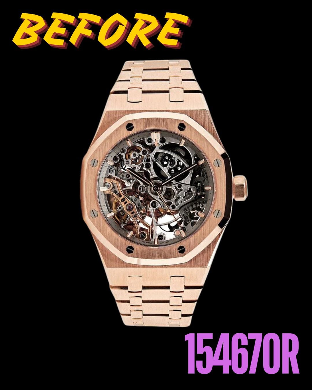 DiW "MHS Project" for AP Royal Oak Double Balance Wheel Openworked 15467OR 爱彼 皇家橡树双摆轮镂空腕表 | WORLDTIMER