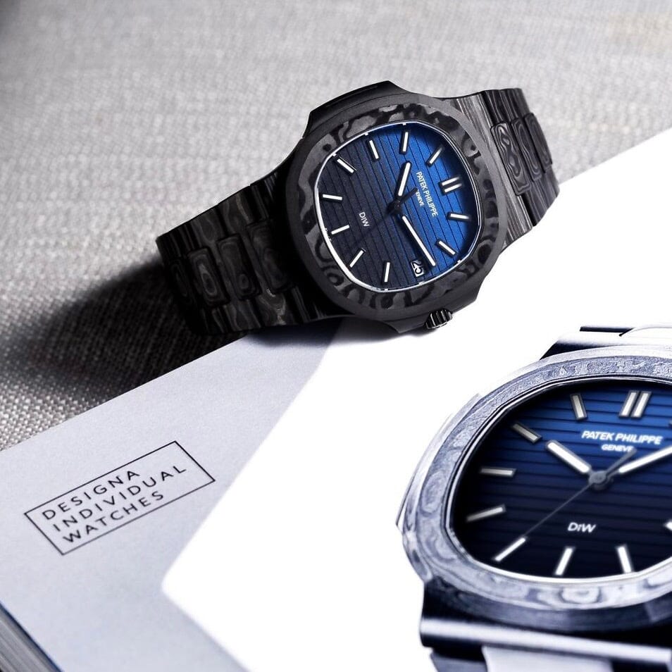 Patek Nautilus DiW BLACK GRAIL G-BLUE 百达翡丽 碳纤维鹦鹉螺 DiW 黑圣杯 G-BLUE | WORLDTIMER