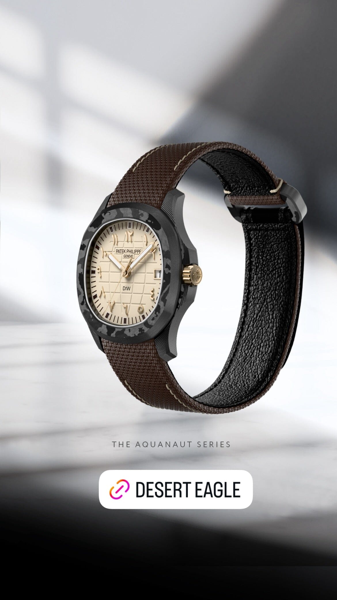 DiW Patek Philippe Aquanaut 5167【DESERT EAGLE】全球最轻百达翡丽5167 碳纤维手雷 DiW DESERT EAGLE | WORLDTIMER