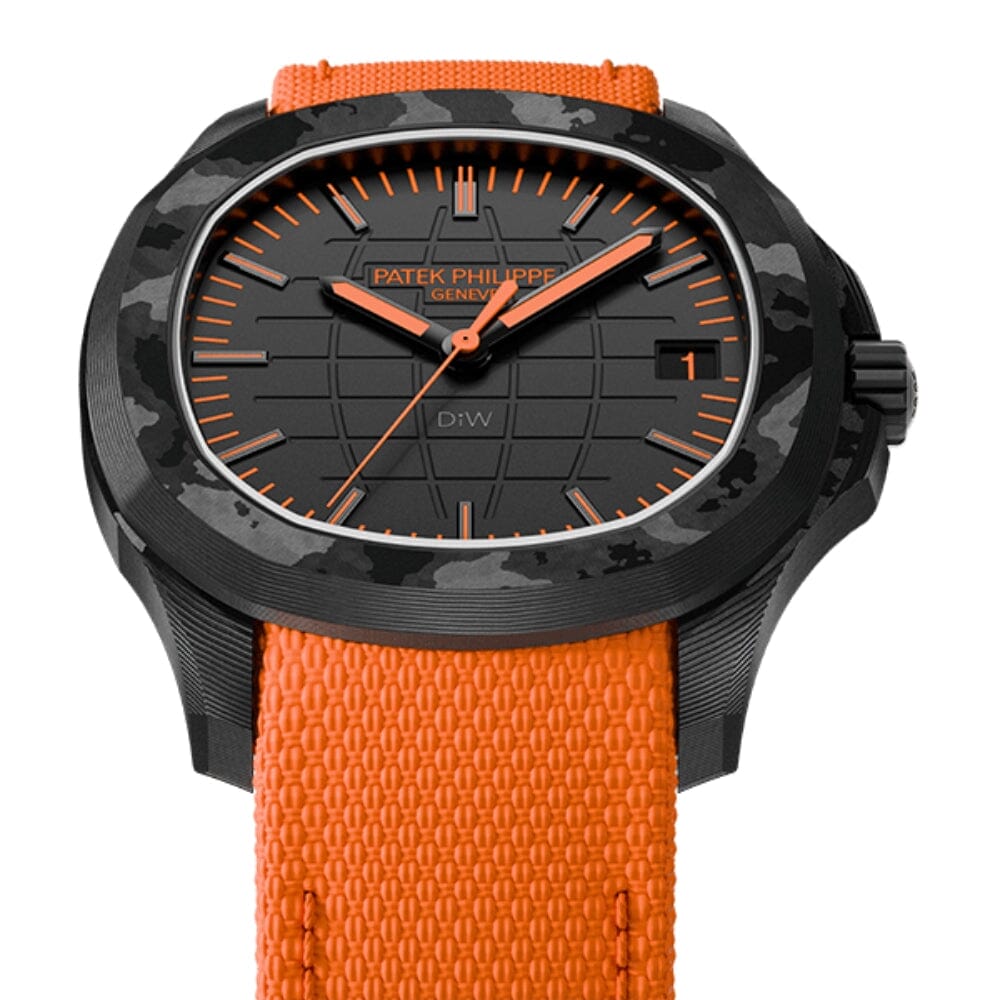 NTPT Carbon DiW Patek Philippe Aquanaut 5167【ORANGE】全球最轻百达翡丽5167 碳纤维手雷 DiW ORANGE | WORLDTIMER