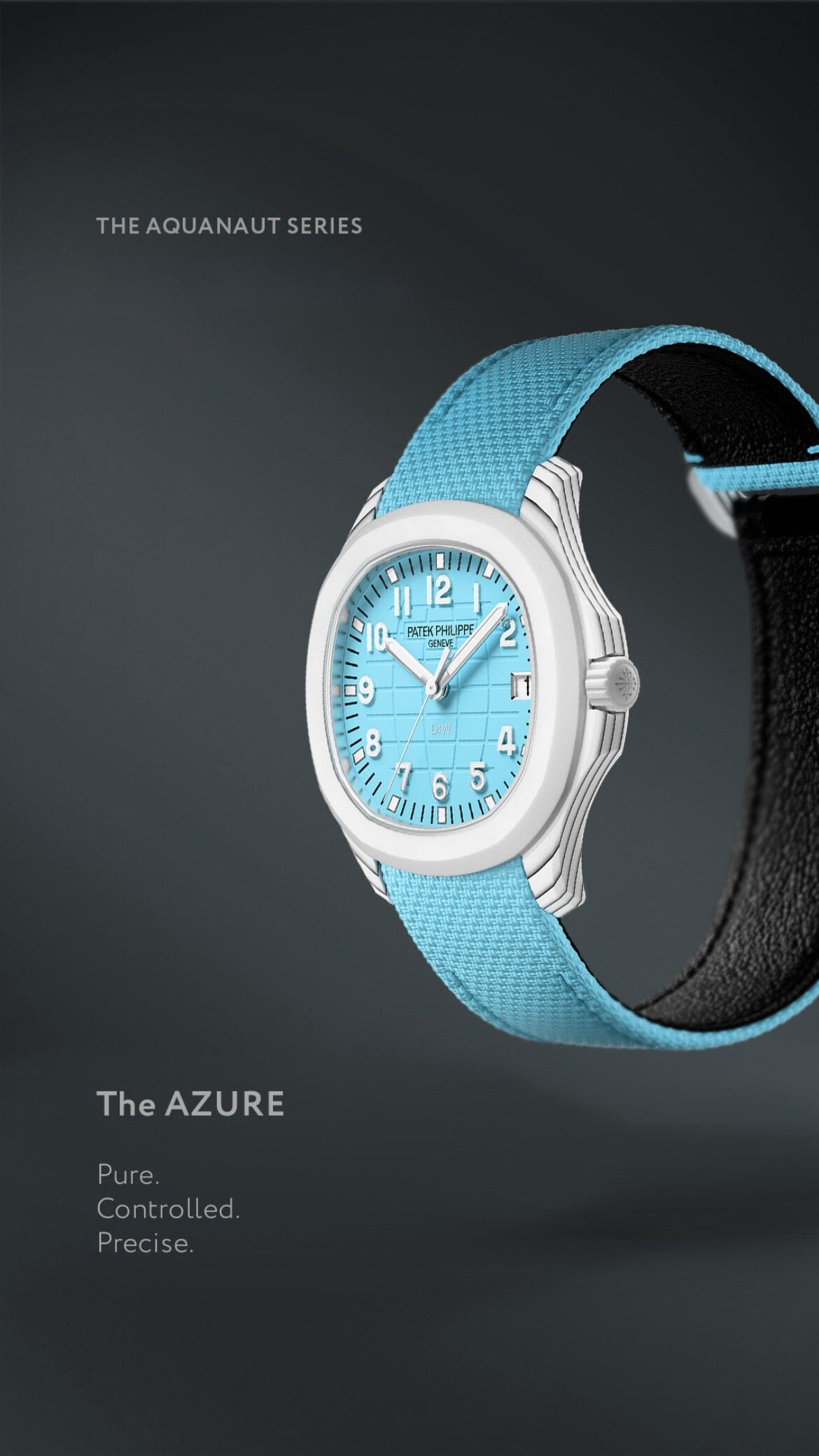 DiW Patek Philippe Aquanaut CarboQuartz【AZURE】全球最轻百达翡丽 石英纤维手雷 DiW AZURE | WORLDTIMER