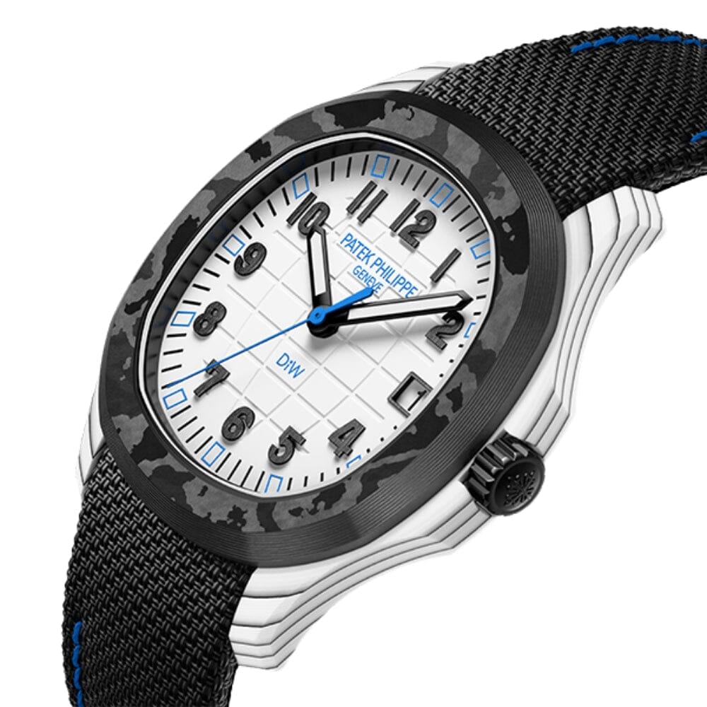 DiW Patek Philippe Aquanaut CarboQuartz【POLAR BLUE】百达翡丽5167 DiW 石英纤维手雷 | WORLDTIMER
