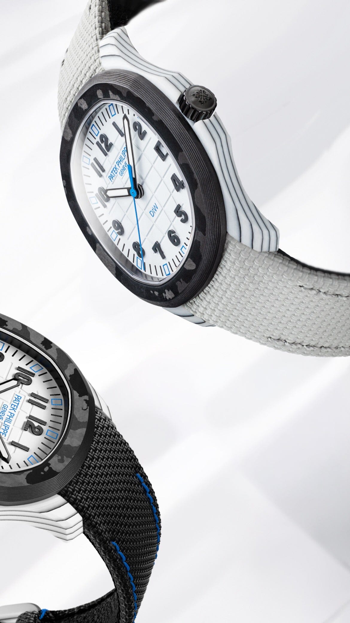 DiW Patek Aquanaut CarboQuartz【POLAR BLUE】百达翡丽5167 DiW 石英纤维手雷 | WORLDTIMER