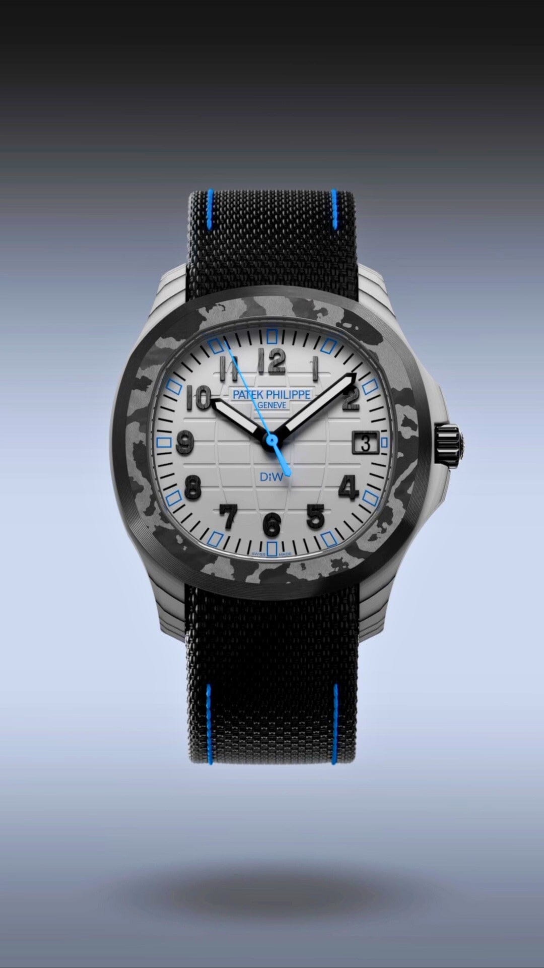 DiW Patek Philippe Aquanaut CarboQuartz【POLAR BLUE】DiW 石英纤维 百达翡丽手雷 | WORLDTIMER