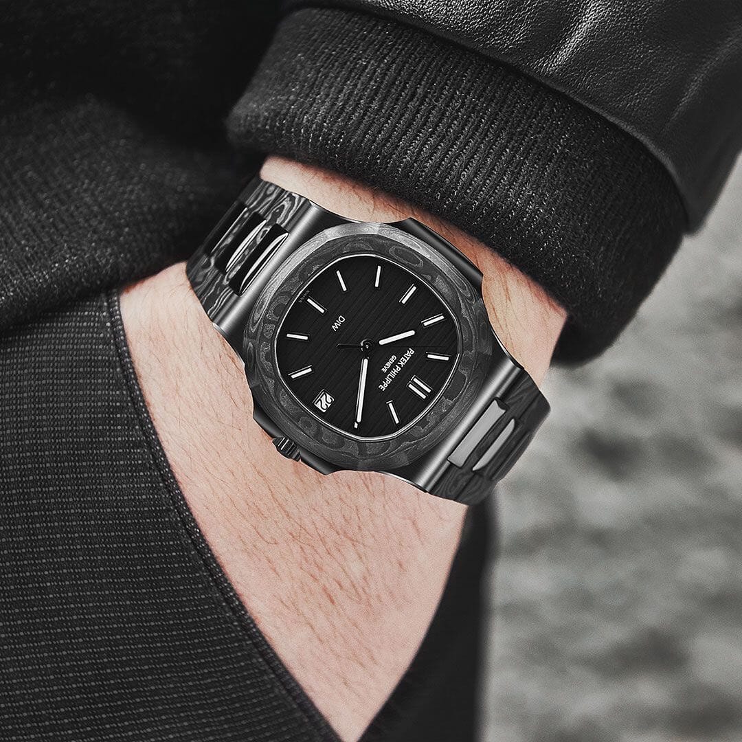 DiW Patek Nautilus BLACK GRAIL NTPT碳纤维 百达翡丽鹦鹉螺 DiW 黑圣杯 | WORLDTIMER