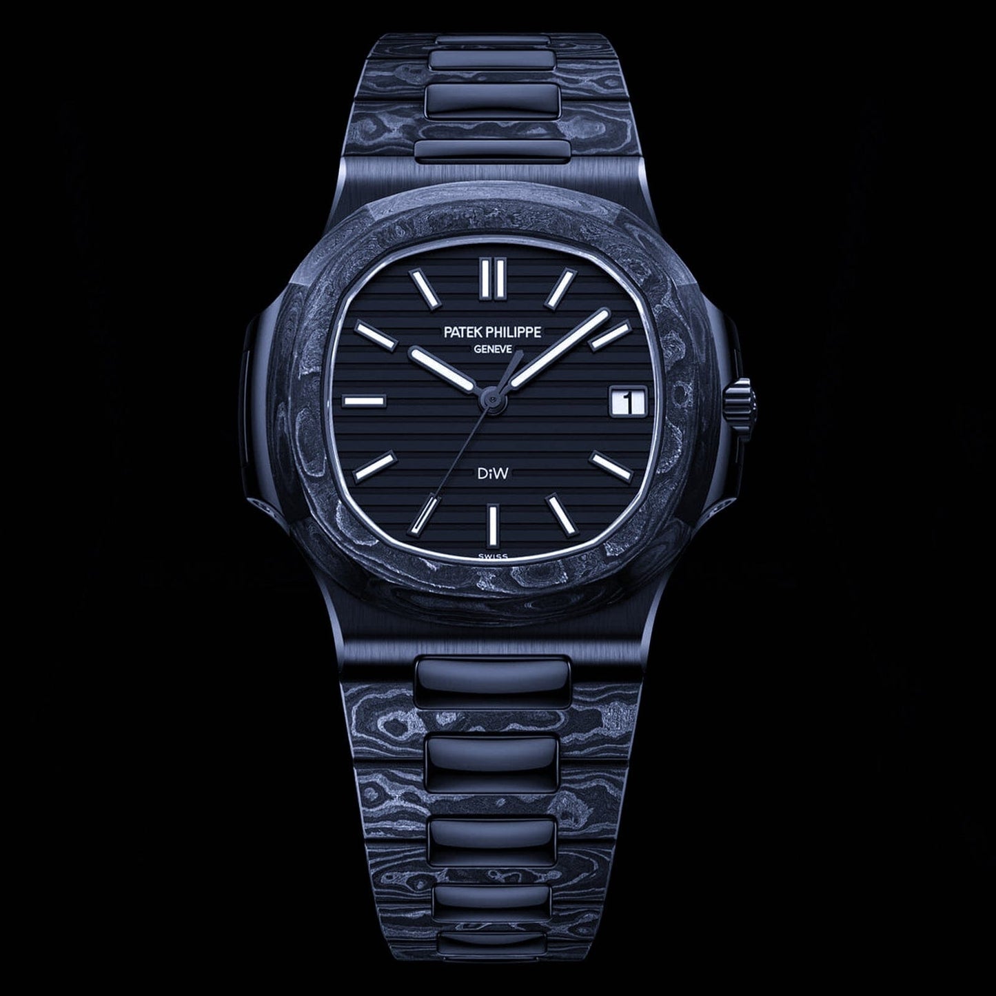 DiW Patek Philippe Nautilus BLACK GRAIL 百达翡丽 碳纤维鹦鹉螺 DiW 黑圣杯 | WORLDTIMER
