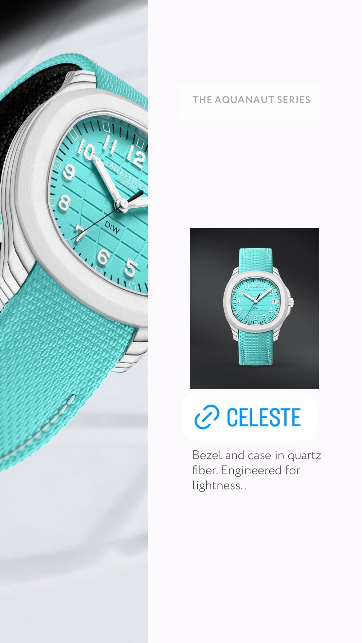DiW Patek Philippe Tiffany Blue Aquanaut CarboQuartz【CELESTE】全球最轻 百达翡丽5167 蒂芙尼蓝手雷 DiW CELESTE | WORLDTIMER