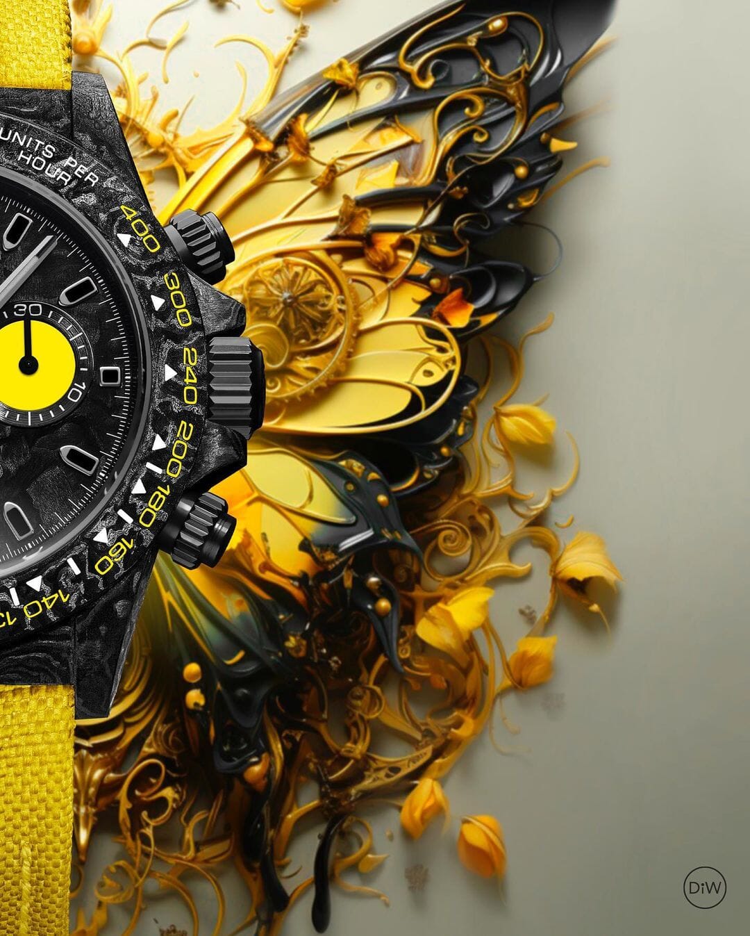 DiW Rolex Carbon Daytona LEMON EDITION 劳力士DiW 碳纤维迪通拿 | WORLDTIMER