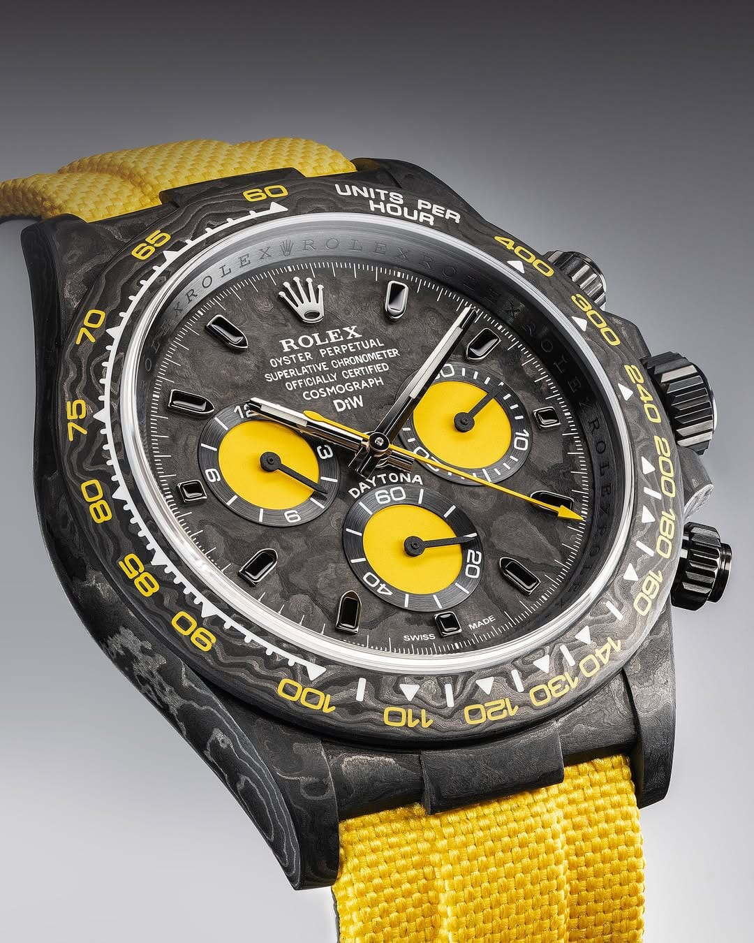 DiW Rolex Carbon Daytona LEMON EDITION 劳力士DiW 碳纤维迪通拿 | WORLDTIMER