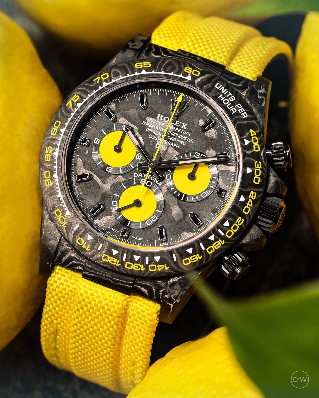 NTPT Carbon Rolex DiW Daytona LEMON EDITION 碳纤维劳力士 DiW迪通拿 | WORLDTIMER