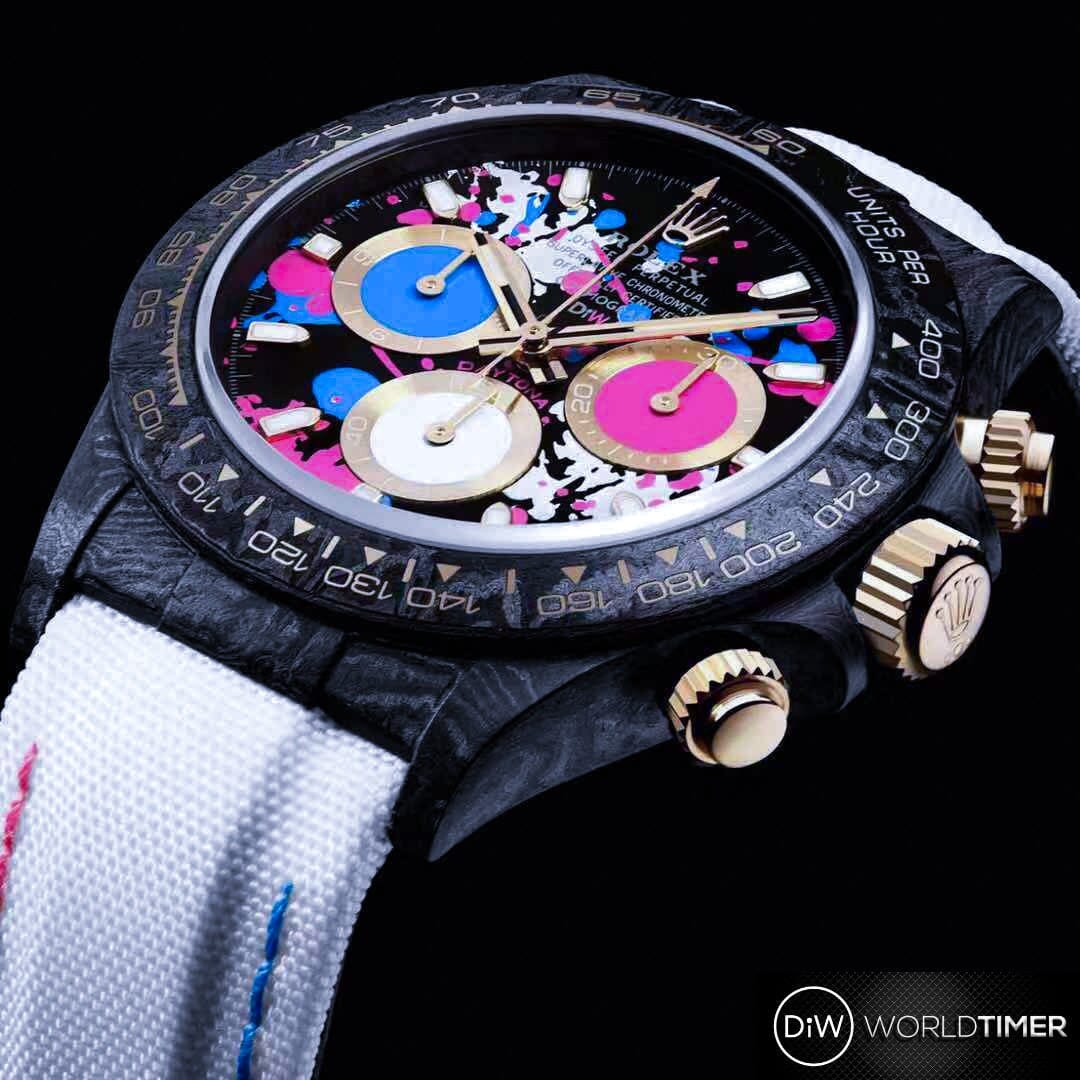 NTPT Carbon Rolex DiW Daytona MOTLEY LADY UNIQUE 劳力士DiW 碳纤维迪通拿 高端女表 | WORLDTIMER