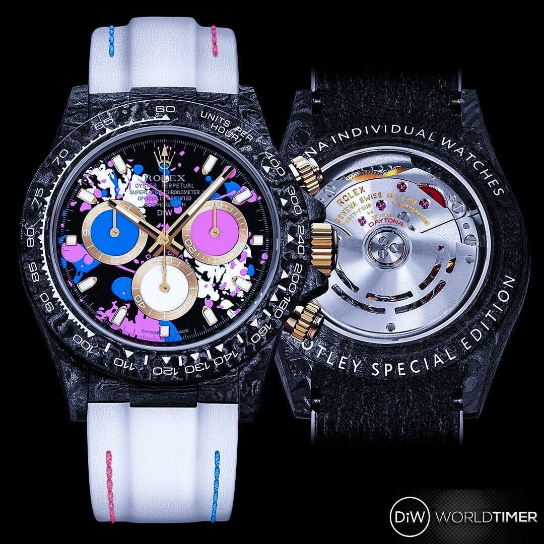 DiW Rolex Carbon Daytona MOTLEY LADY UNIQUE 劳力士DiW 碳纤维迪通拿 时尚女表 | WORLDTIMER