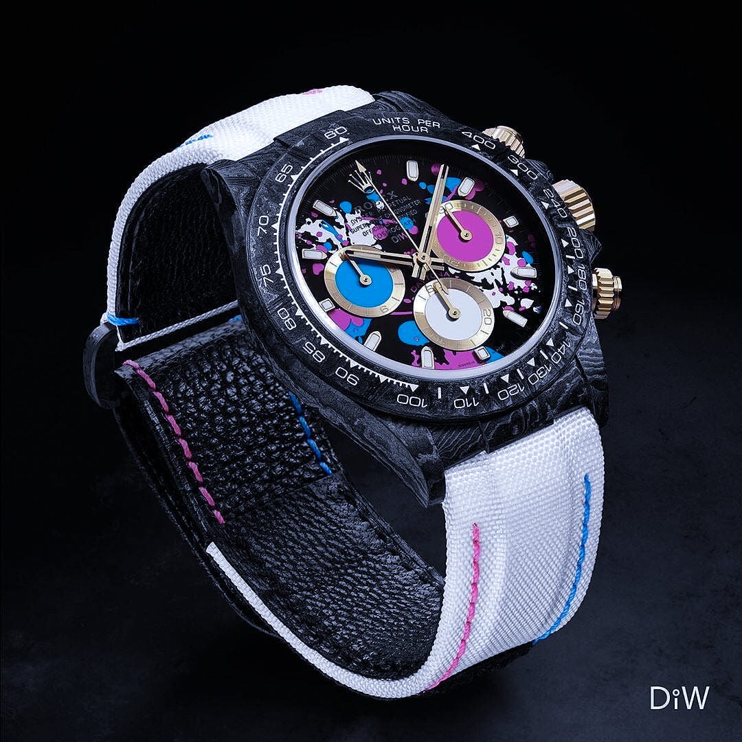 DiW Rolex Carbon Daytona "MOTLEY LADY UNIQUE" 劳力士DiW 碳纤维迪通拿 时尚女表 | WORLDTIMER