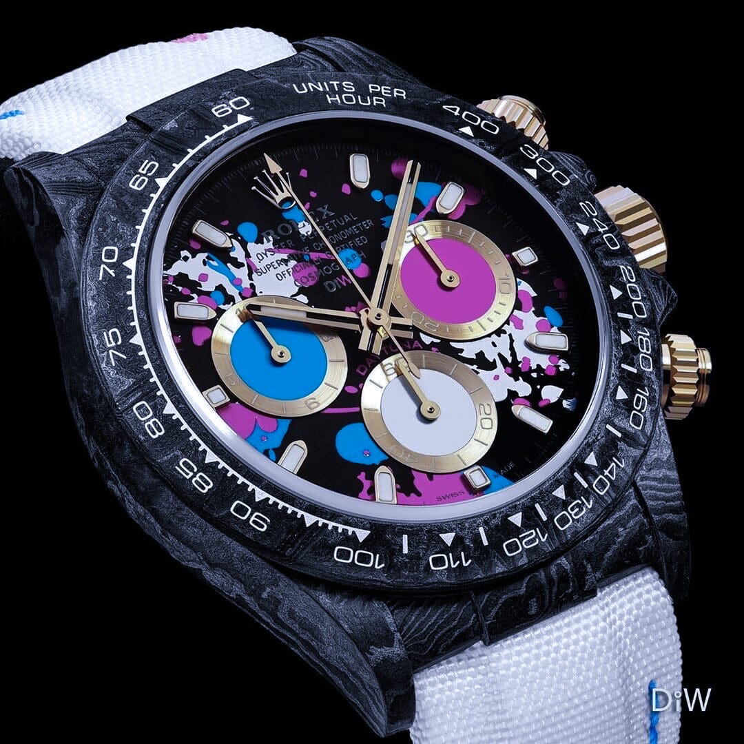 NTPT Carbon Rolex DiW Daytona MOTLEY LADY UNIQUE 劳力士DiW 碳纤维迪通拿 高端女表 | WORLDTIMER