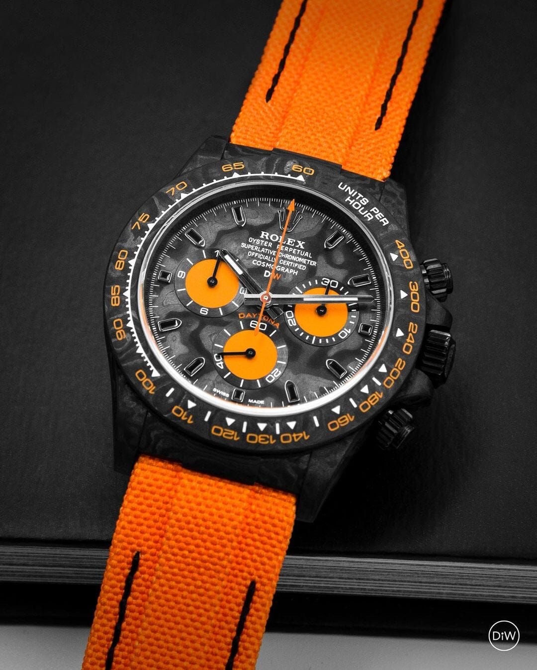 DiW Rolex Carbon Daytona “ORANGE EDITION" 劳力士DiW 碳纤维迪通拿 | WORLDTIMER