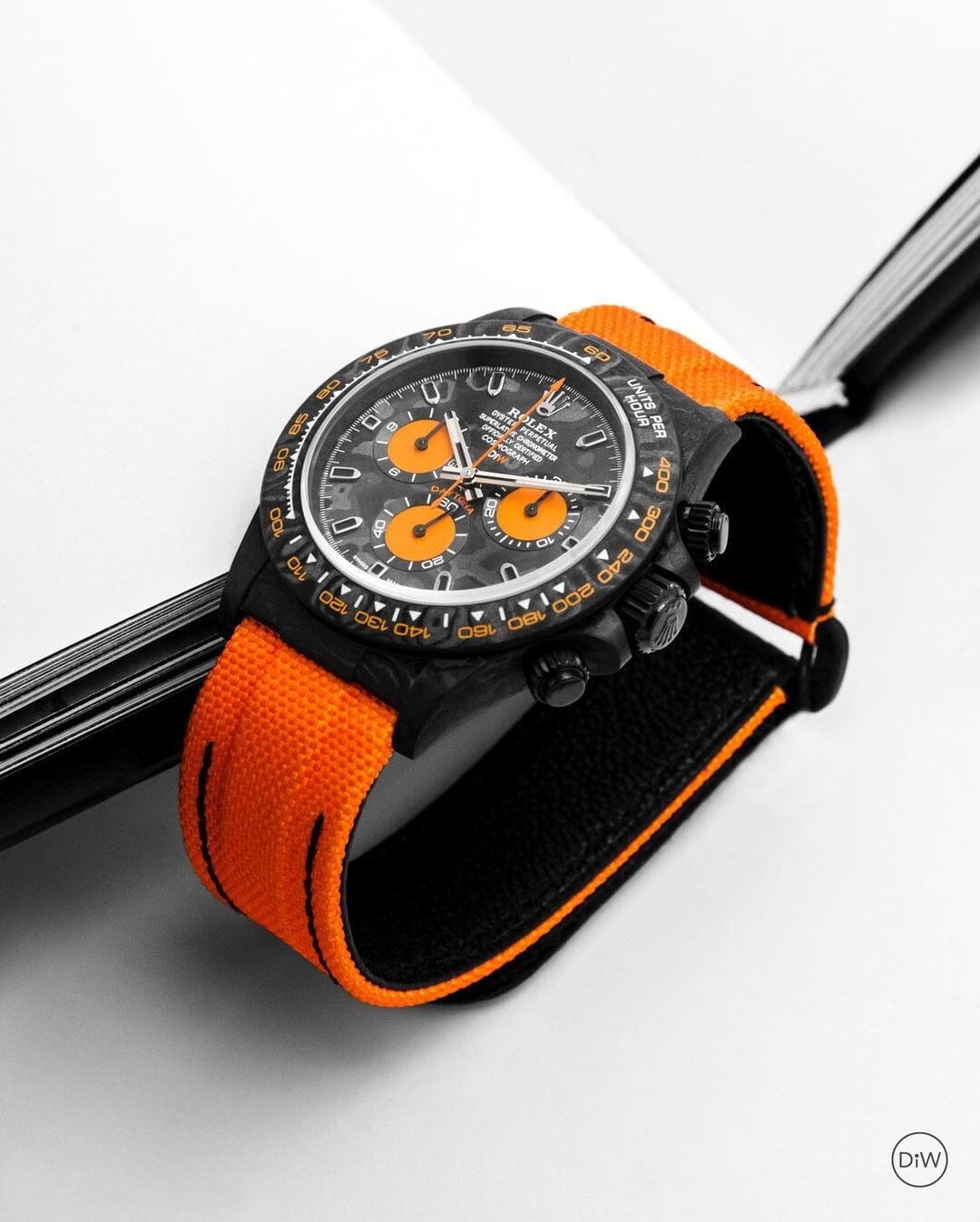 DiW Rolex Carbon Daytona “ORANGE EDITION" 劳力士DiW 碳纤维迪通拿 | WORLDTIMER