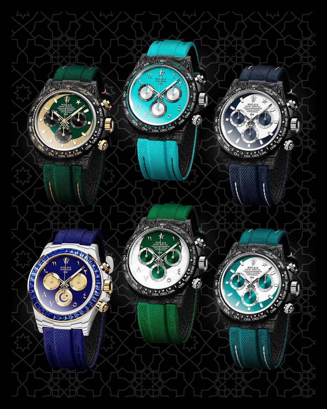 NTPT Carbon DiW Rolex Graphite Daytona RAMADAN 40mm Watch 劳力士DiW 碳纤维地通拿 | WORLDTIMER