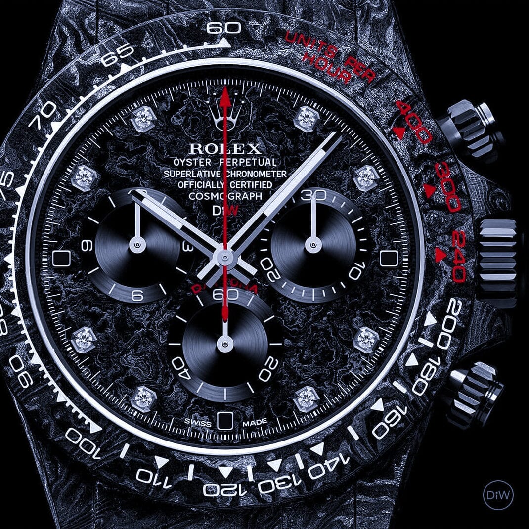 Rolex DiW Daytona "SPEEDSTER DIAMOND INDEX" 劳力士DiW 碳纤维迪通拿 | WORLDTIMER
