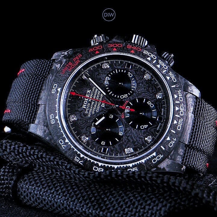 Rolex DiW Daytona SPEEDSTER DIAMOND INDEX 劳力士DiW 碳纤维迪通拿 | WORLDTIMER