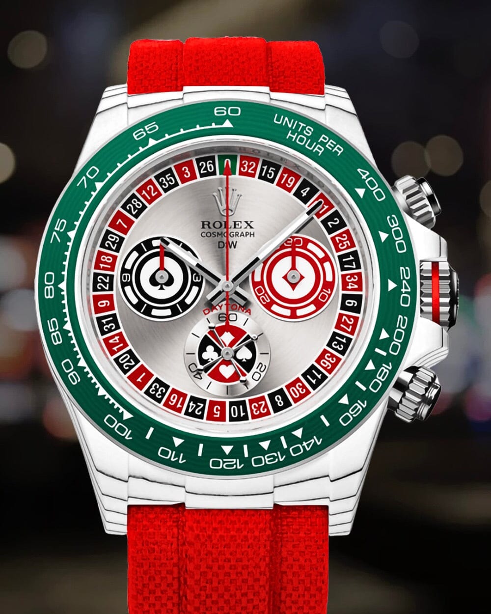 CarboQuartz Rolex DiW Daytona LUCKY PLAYER QF 劳力士DiW 石英纤维迪通拿 | WORLDTIMER