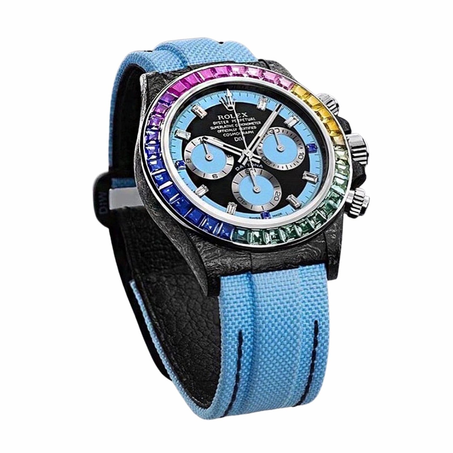 DiW Rolex Daytona RAINBOW BLUE 劳力士DiW 彩虹圈迪通拿 | WORLDTIMER