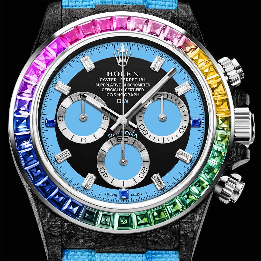 Rolex DiW Daytona RAINBOW BLUE 劳力士DiW 彩虹圈迪通拿 | WORLDTIMER