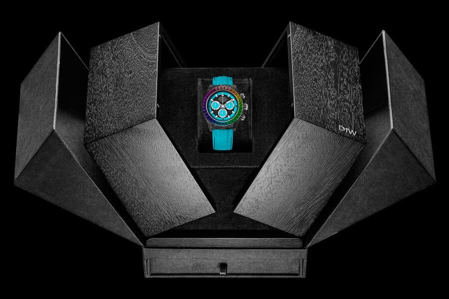 DiW Rolex Daytona RAINBOW BLUE 劳力士彩虹圈 DiW 碳纤维迪通拿 | WORLDTIMER