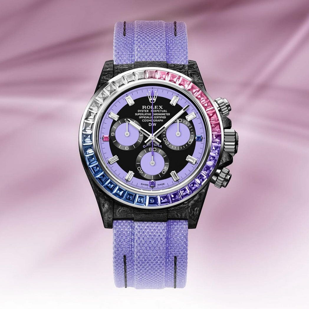 DiW Rolex Daytona RAINBOW VIOLET 劳力士DiW 碳纤维迪通拿彩虹迪 | WORLDTIMER