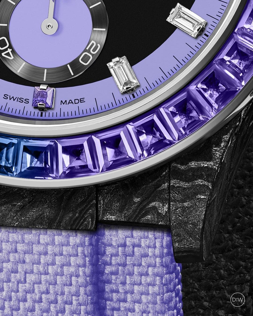 DiW Rolex Daytona RAINBOW VIOLET DiW 碳纤维劳力士 迪通拿彩虹迪 | WORLDTIMER