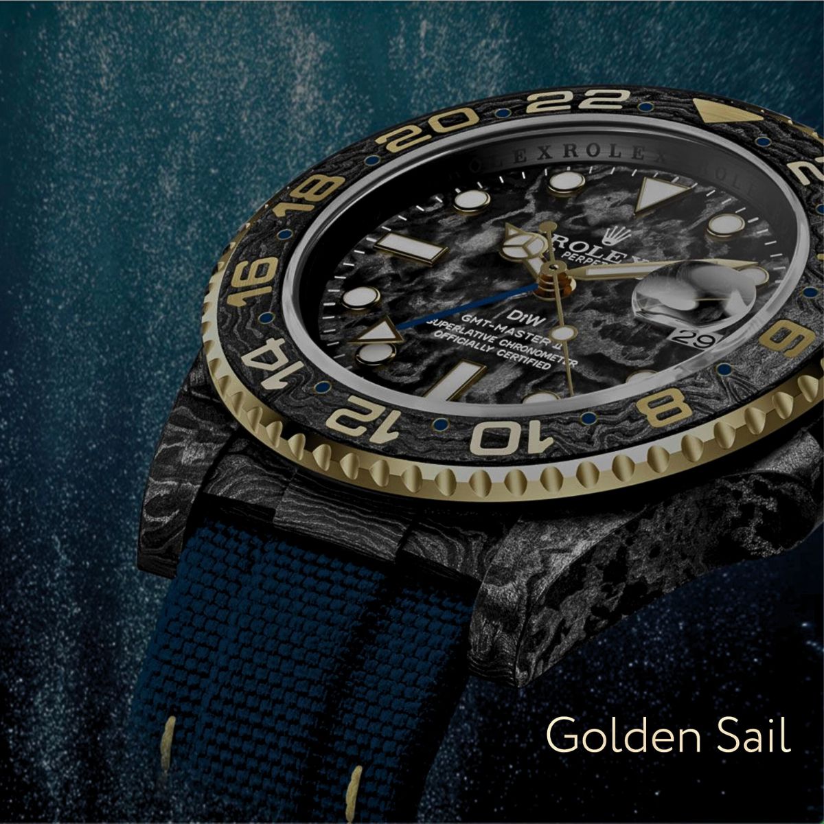 Rolex GMT-Master II DiW GOLDEN SAIL NTPT碳纤维 劳力士DiW 格林尼治型 | WORLDTIMER