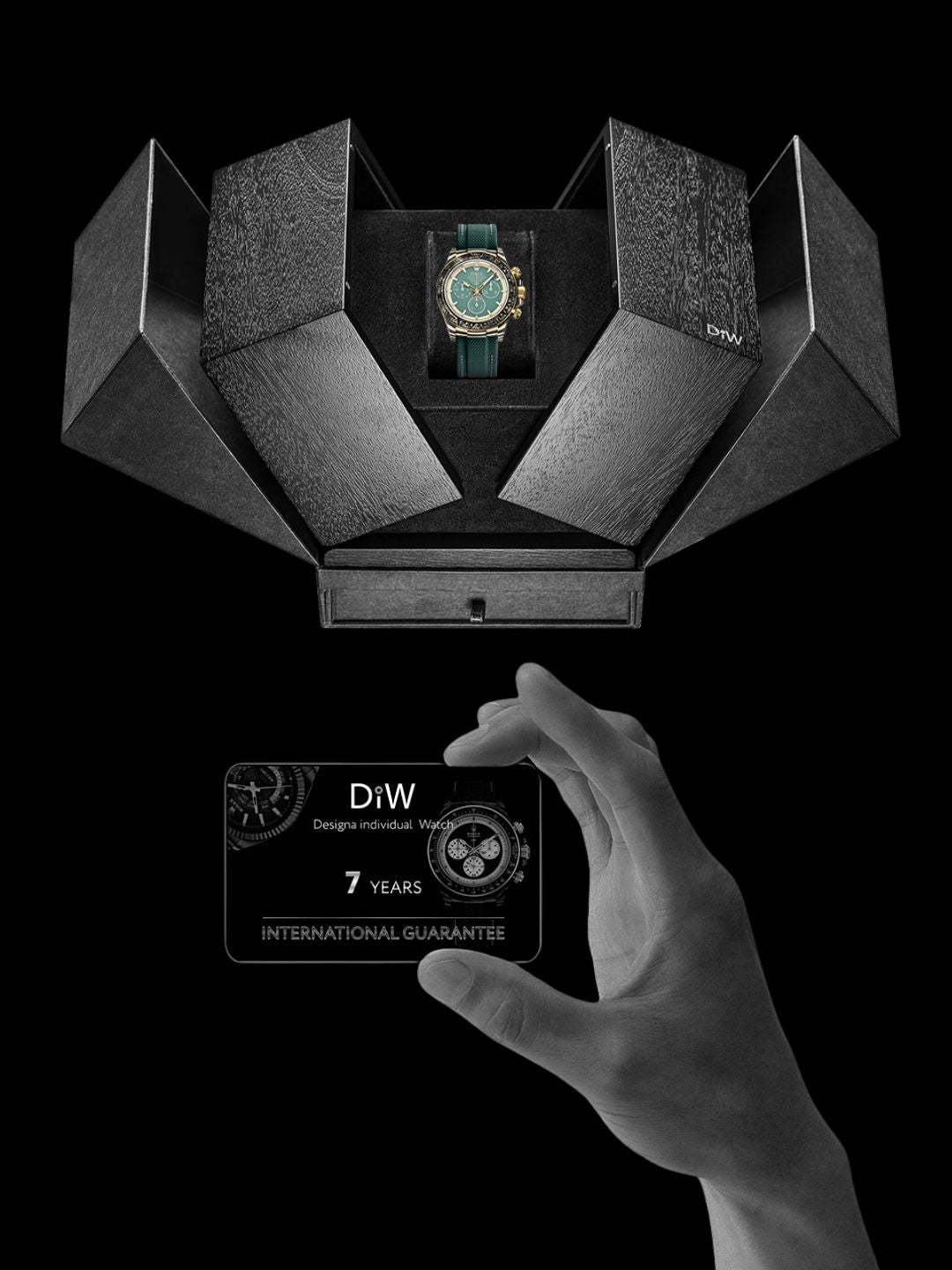 DiW Rolex Gold Daytona HERITAGE — Crafted in NTPT Carbon & CarboQuartz 劳力士DiW 金迪通拿 HERITAGE (4131 机芯｜126503) | WORLDTIMER
