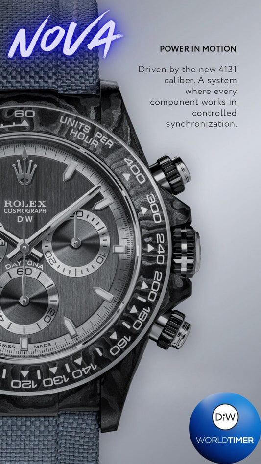 UNIQUE DiW Rolex Carbon Daytona NOVA 劳力士DiW 碳纤维迪通拿 | WORLDTIMER