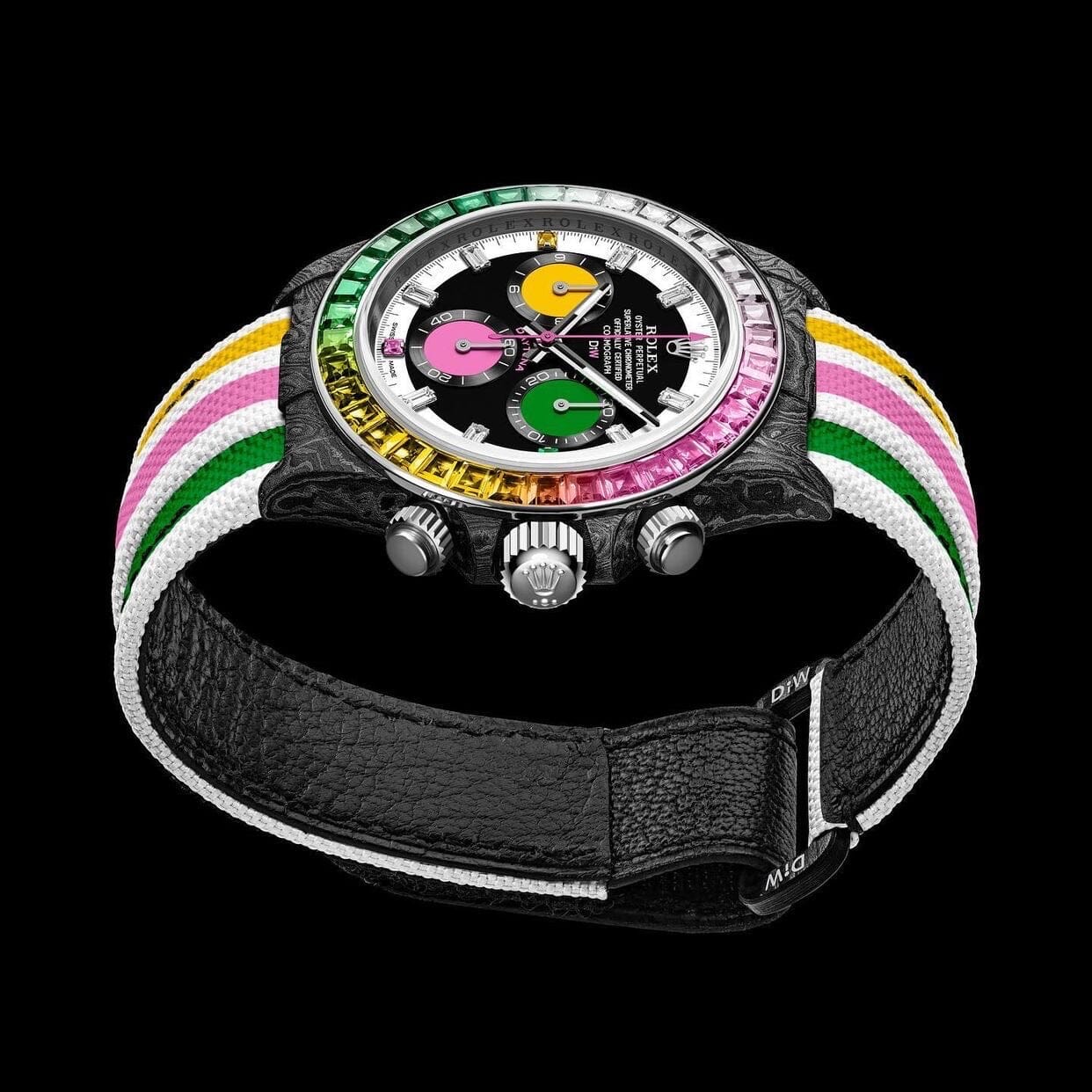 Rolex Rainbow Daytona CANDY Ladies Diamond Watch DiW彩虹迪 高端女表 | WORLDTIMER