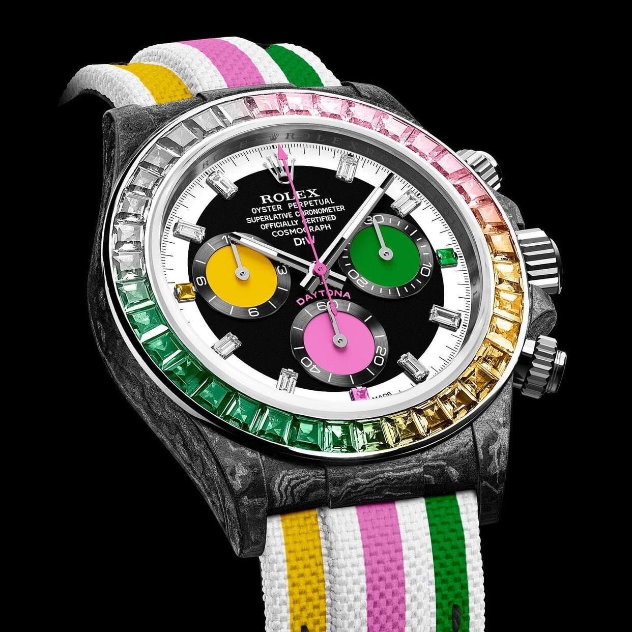 Rolex Rainbow Daytona CANDY Ladies Diamond Watch DiW彩虹迪 高端女表 | WORLDTIMER