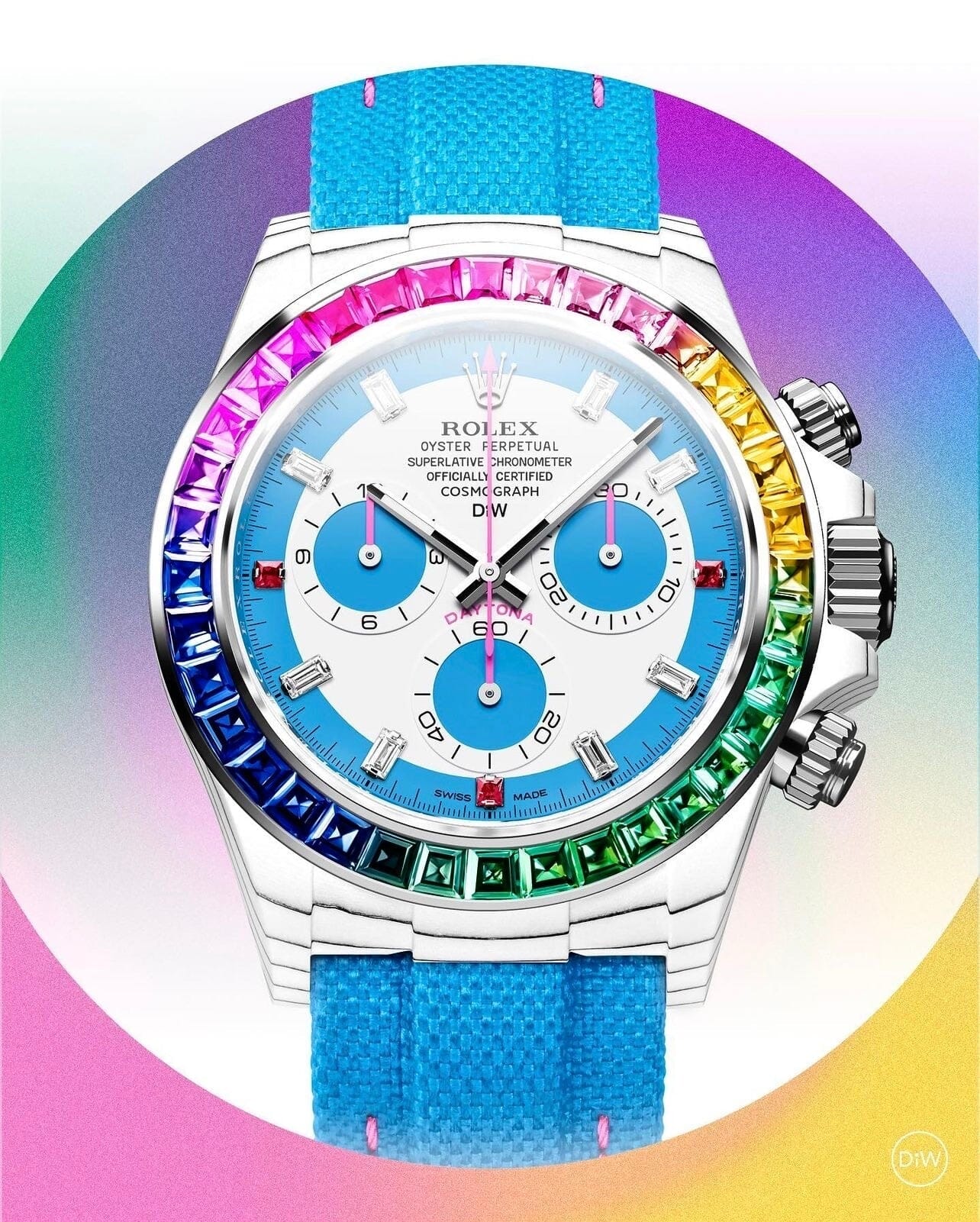 CarboQuartz Rolex DiW Daytona RAINBOW S 劳力士DiW 彩虹迪通拿 | WORLDTIMER