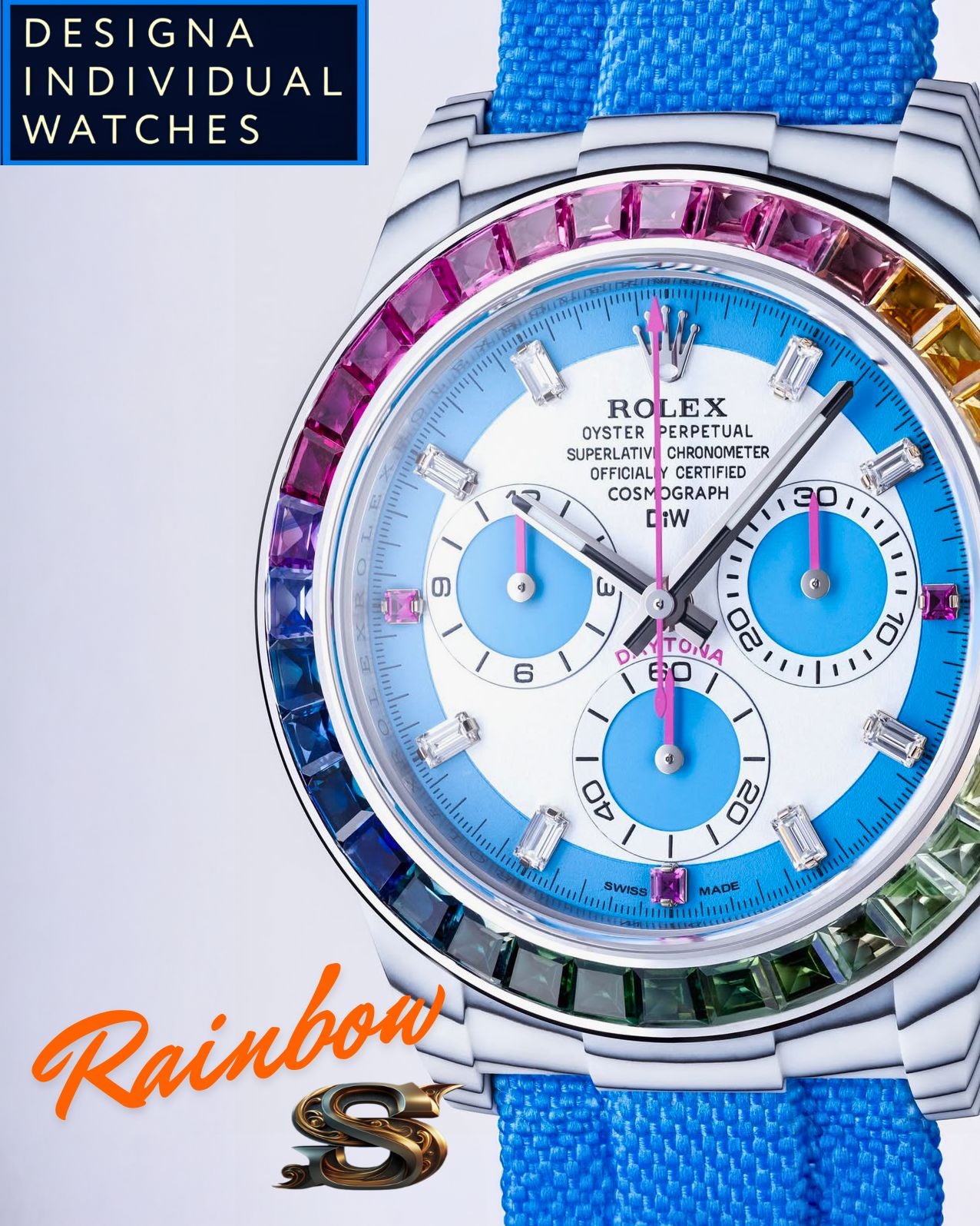 DiW Rolex Rainbow Daytona CarboQuartz 劳力士DiW 彩虹迪 RAINBOW S | WORLDTIMER