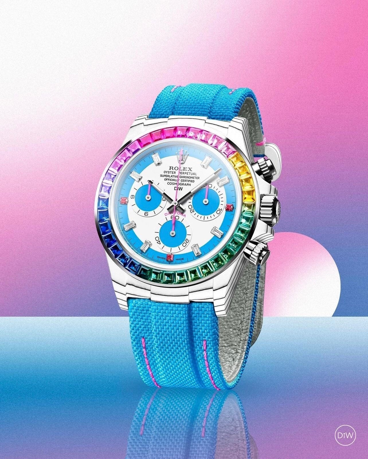 Rolex DiW Daytona RAINBOW S CarboQuartz 劳力士DiW 彩虹迪通拿 | WORLDTIMER