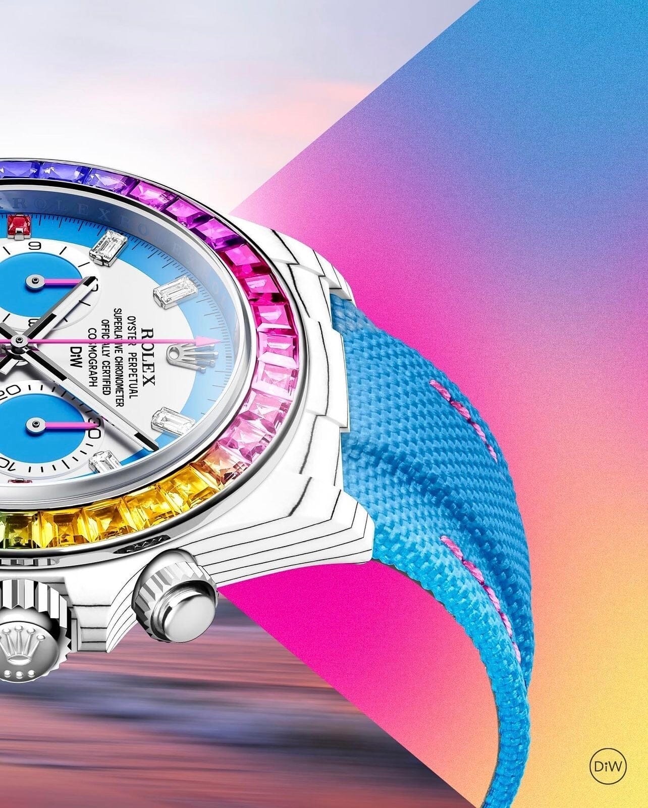 CarboQuartz Rolex DiW Daytona RAINBOW S 劳力士DiW 彩虹迪通拿 | WORLDTIMER