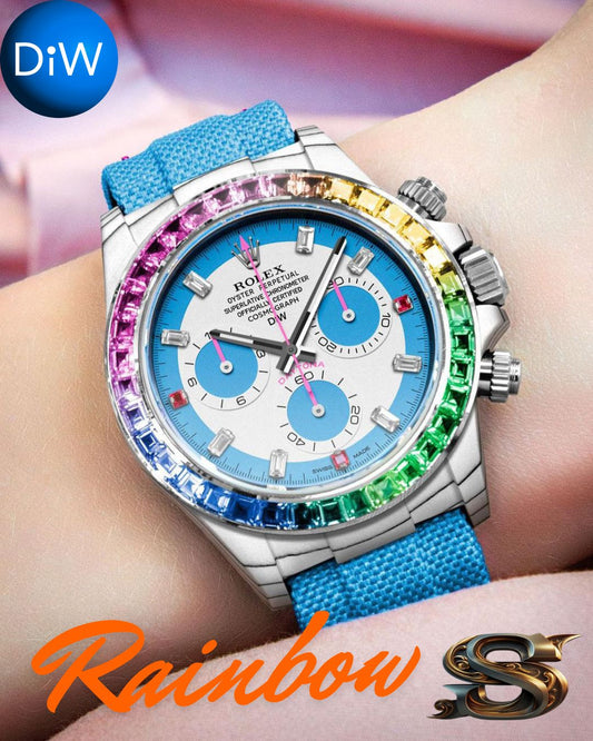 DiW Rolex Rainbow Daytona CarboQuartz (Retail: €76 990)