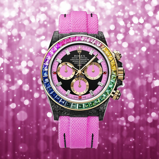 DiW Rolex Rainbow Daytona Ladies Watch 劳力士彩虹圈 DiW迪通拿 时尚女表 | WORLDTIMER