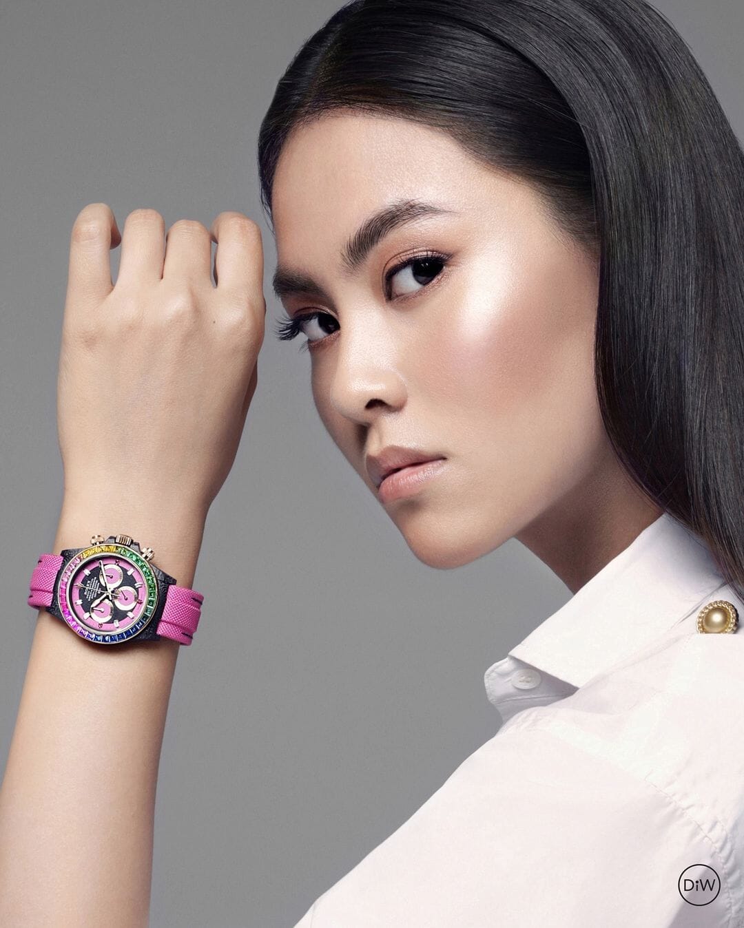 DiW Rolex Rainbow Daytona Ladies Diamond Watch DiW 劳力士彩虹迪 碳纤维迪通拿 钻石女表 | WORLDTIMER