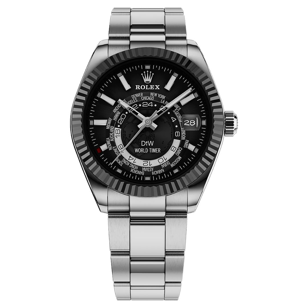DiW Rolex Sky Dweller STEEL 劳力士纵航者型 326934 | WORLDTIMER