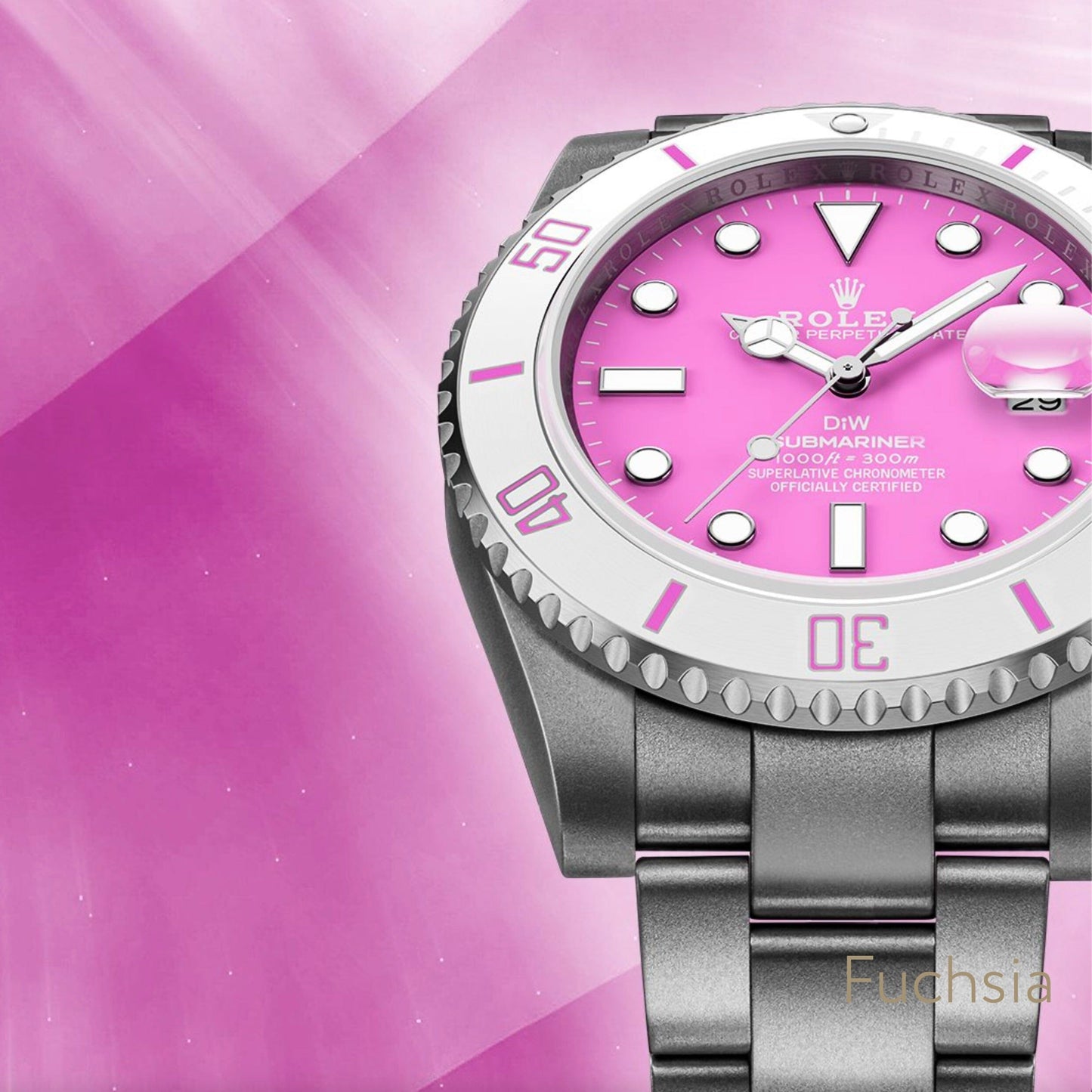 DiW Rolex Submariner FUCHSIA 劳力士水鬼女表 | WORLDTIMER